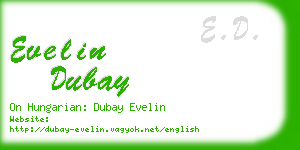 evelin dubay business card
